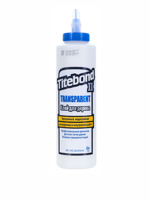 Клей TITEBOND 1124 для дерева влагостойкий прозрачный, II Transparent Premium Wood Glue